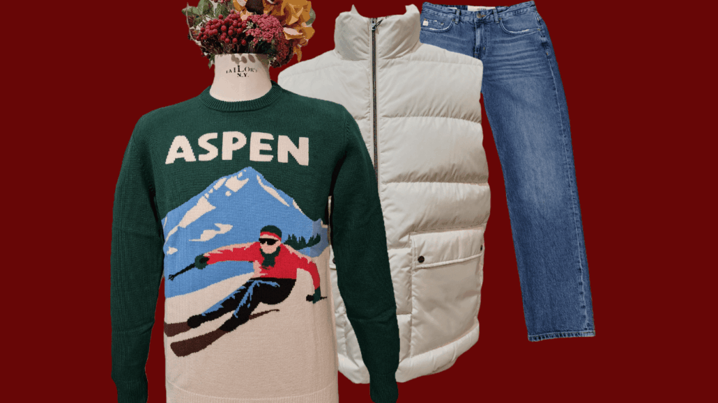 Strickpullover Aspen mit heller Weste von Herno